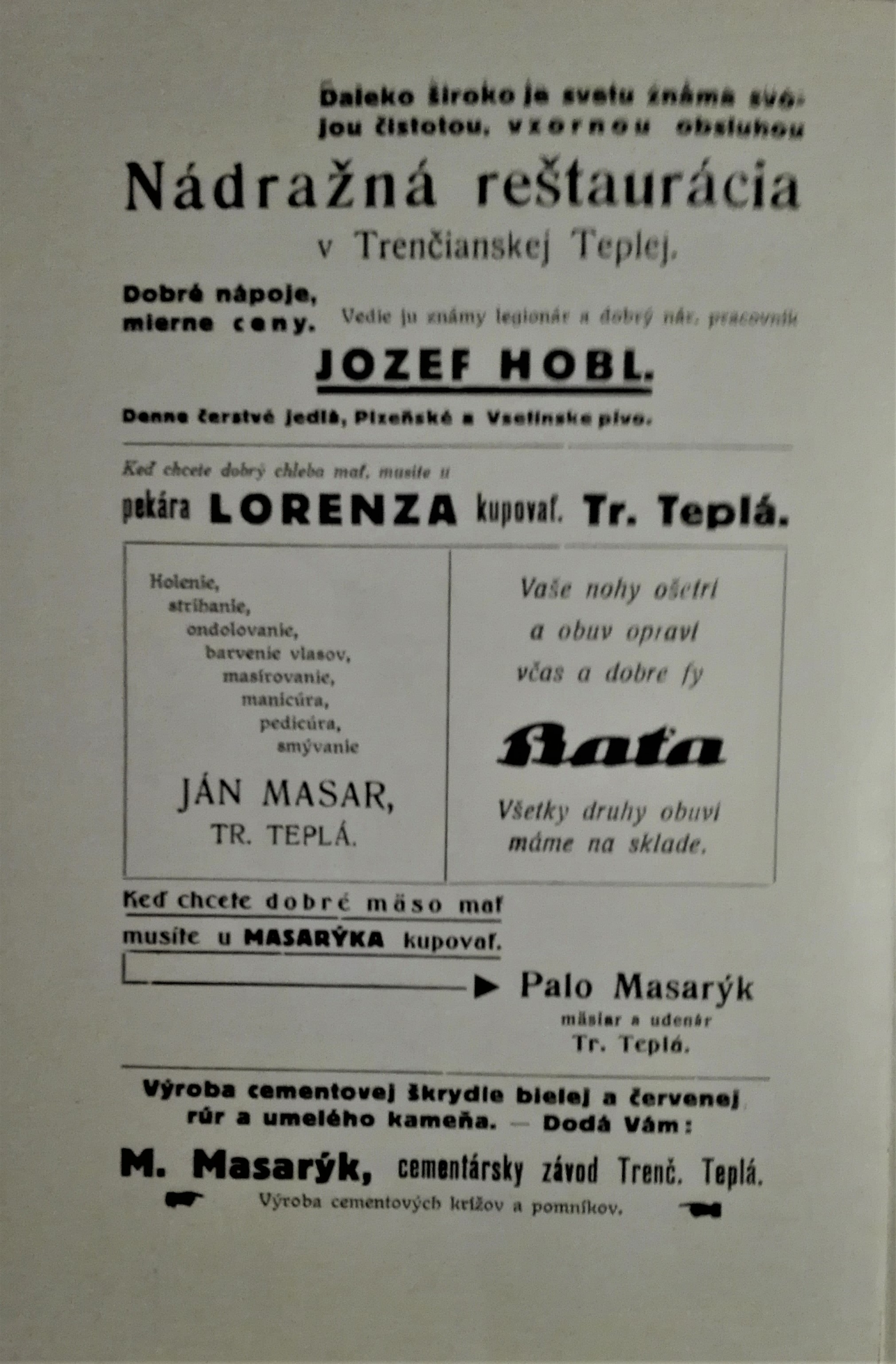 Monografia Trenčianskej Teplej a Trenčianskych Teplíc /s podpisom