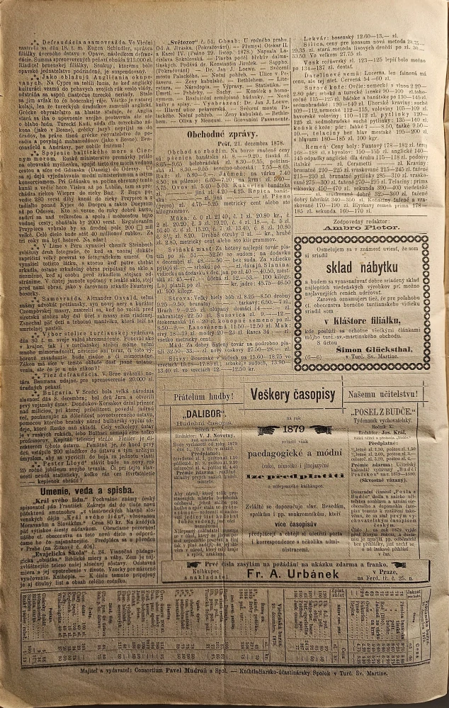 Národnie noviny (kompletný IX.ročník, 156 čísiel)