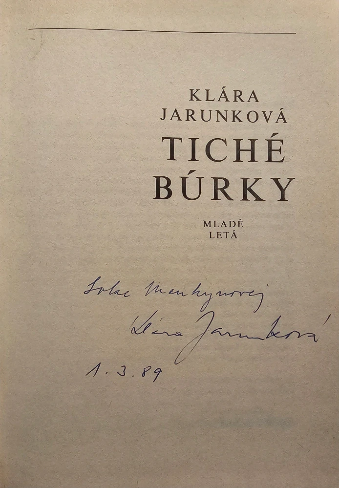 Tiché búrky /s podpisom