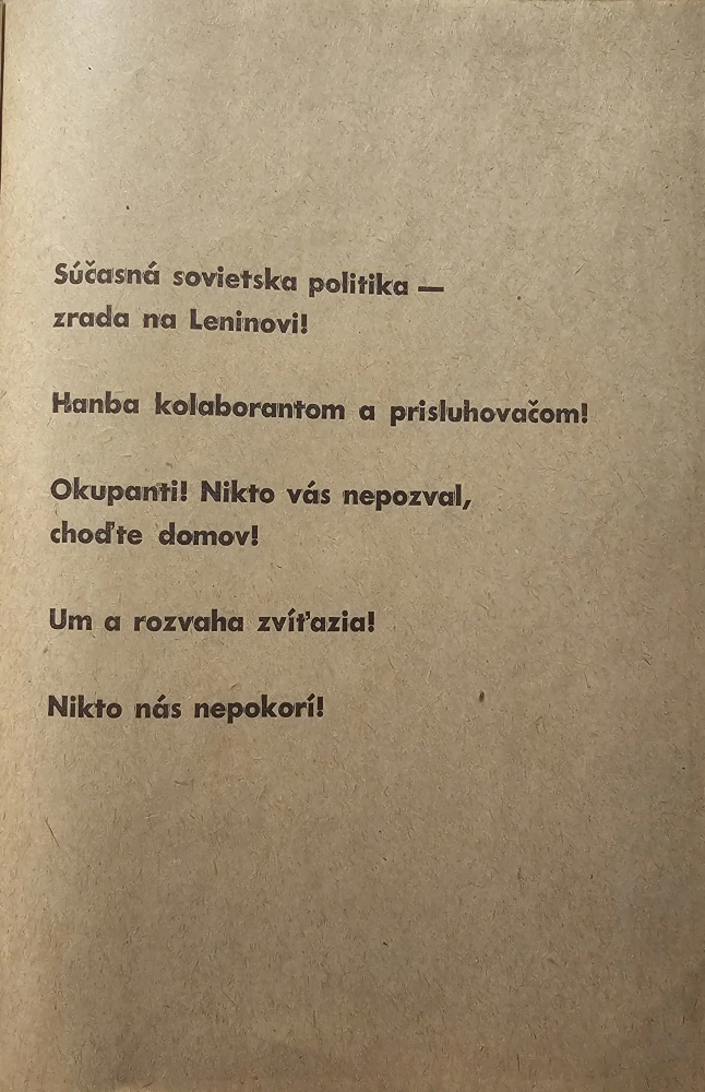 Dokumenty o okupácií ČSSR
