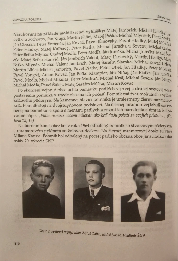 Závažná Poruba (história obce)