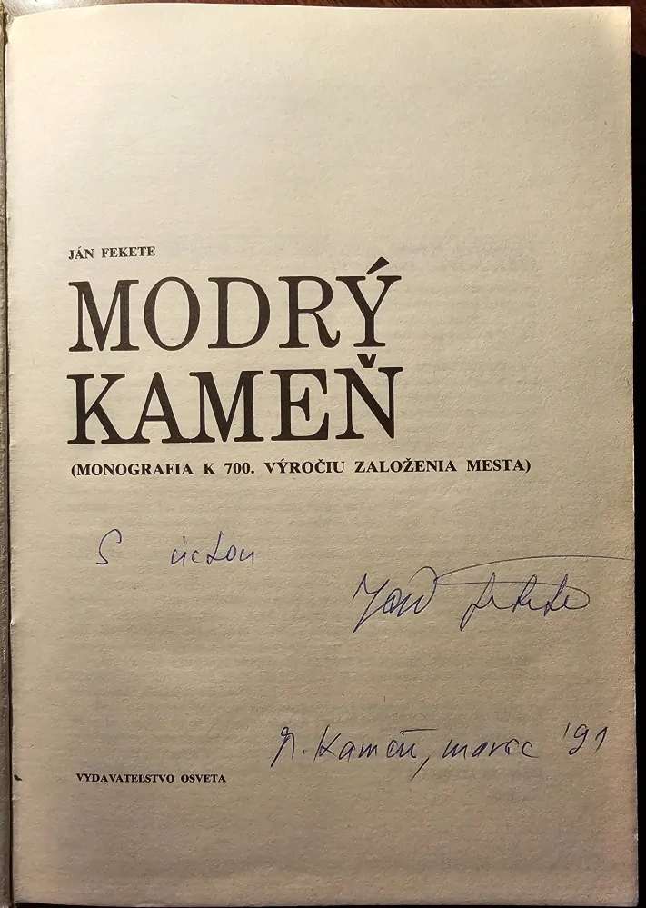 Modrý kameň /s podpisom