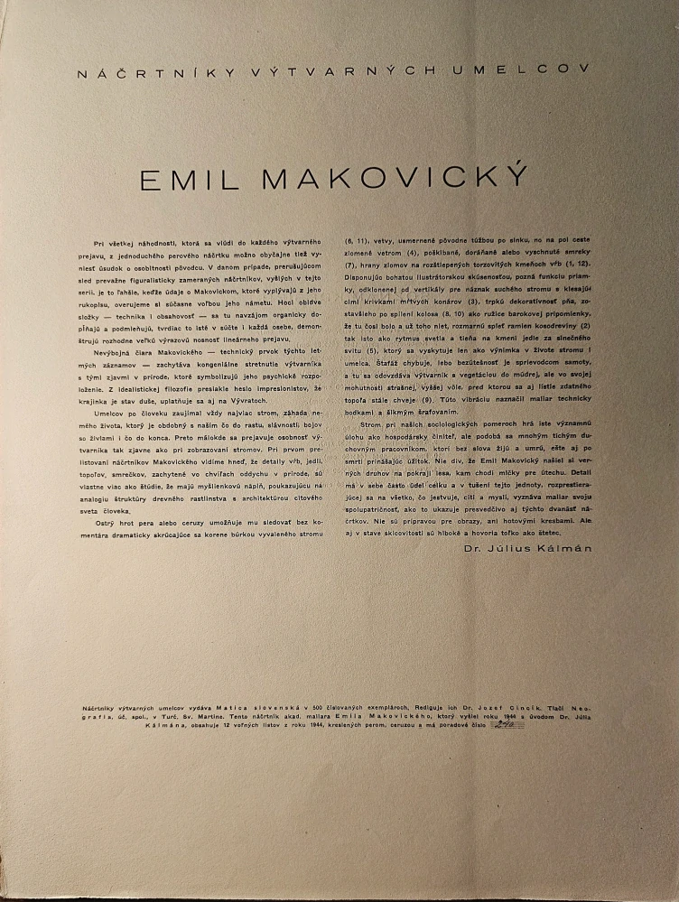 Emil Makovický: Vývraty
