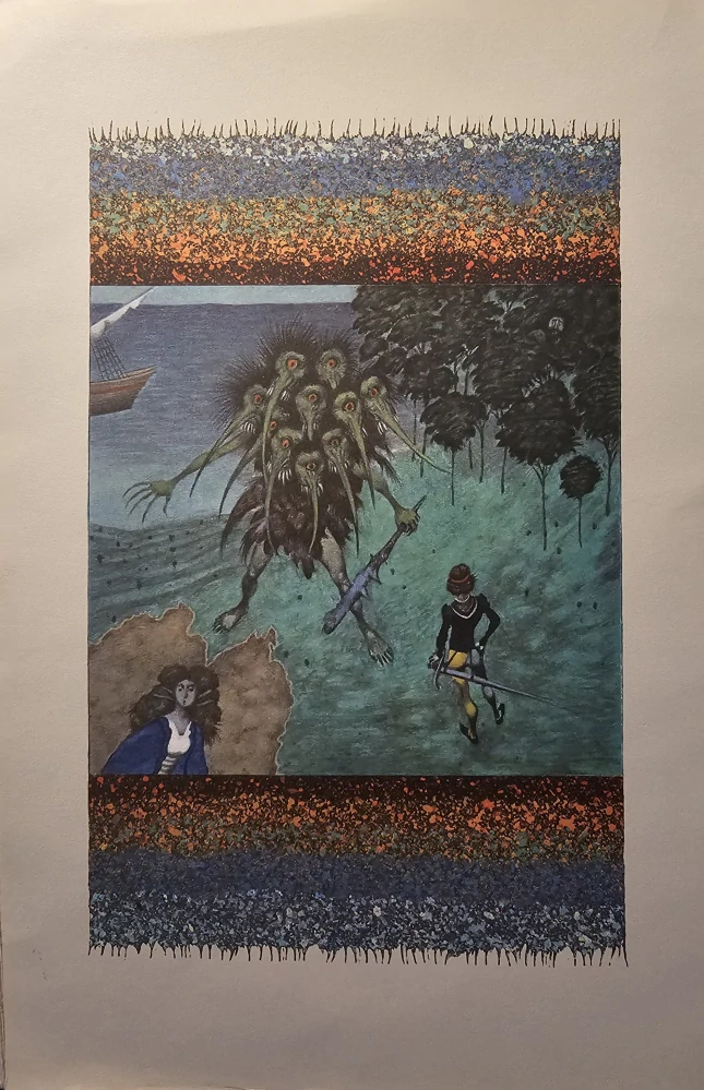 Tri princezné v belasej skale (Súbor 9 ilustrácií/zinkografií Albína Brunovského)