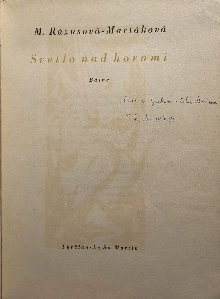 Svetlo nad horami /s podpisom 