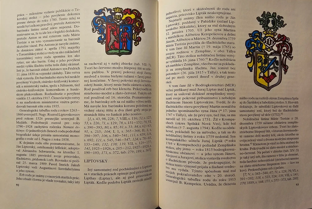 Rodové erby na Slovensku I.-II.  