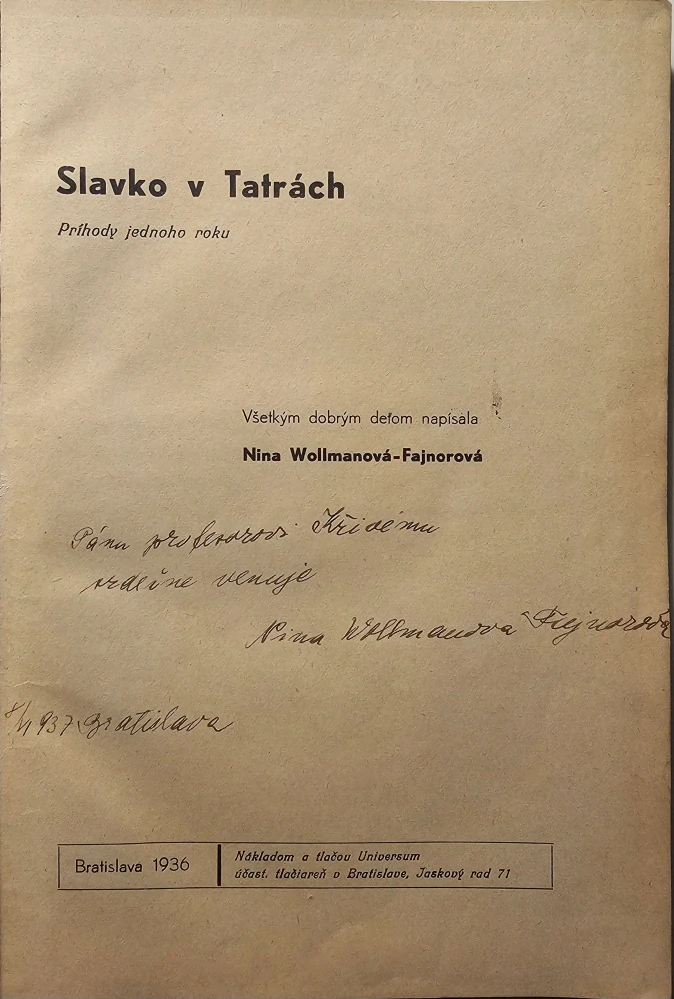 Slavko v Tatrách /s podpisom