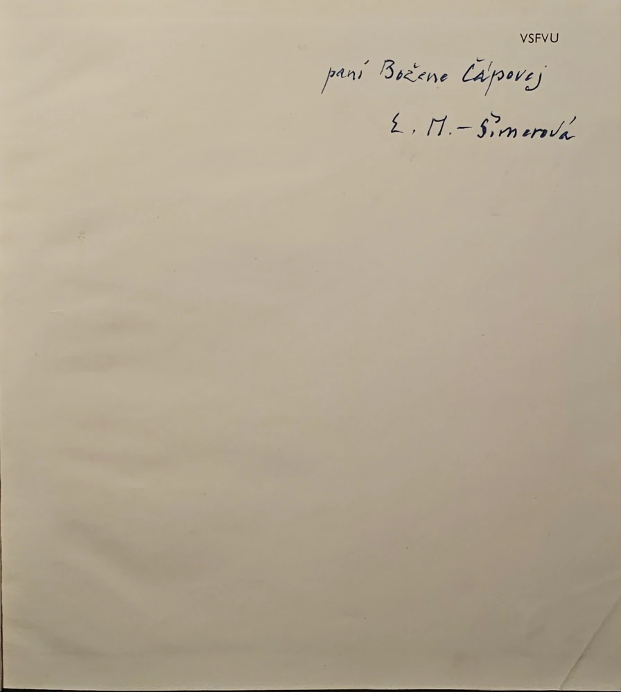 Ester M. Šimerová /s podpisom