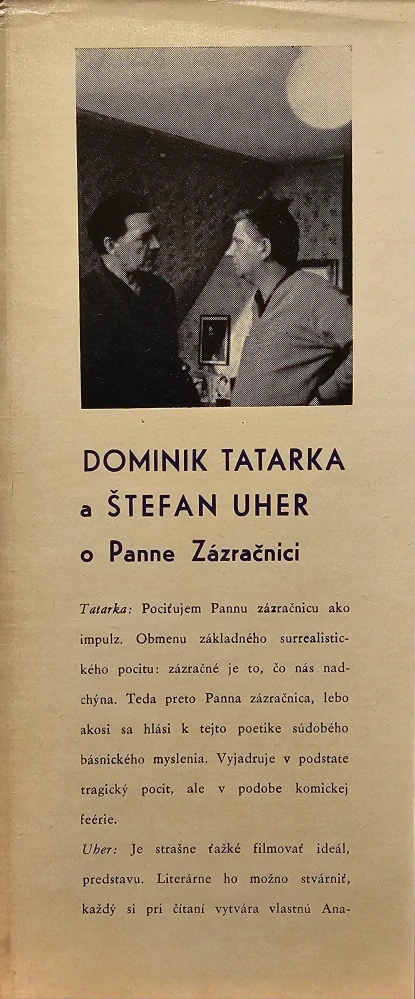 Panna zázračnica (Literárny scenár)