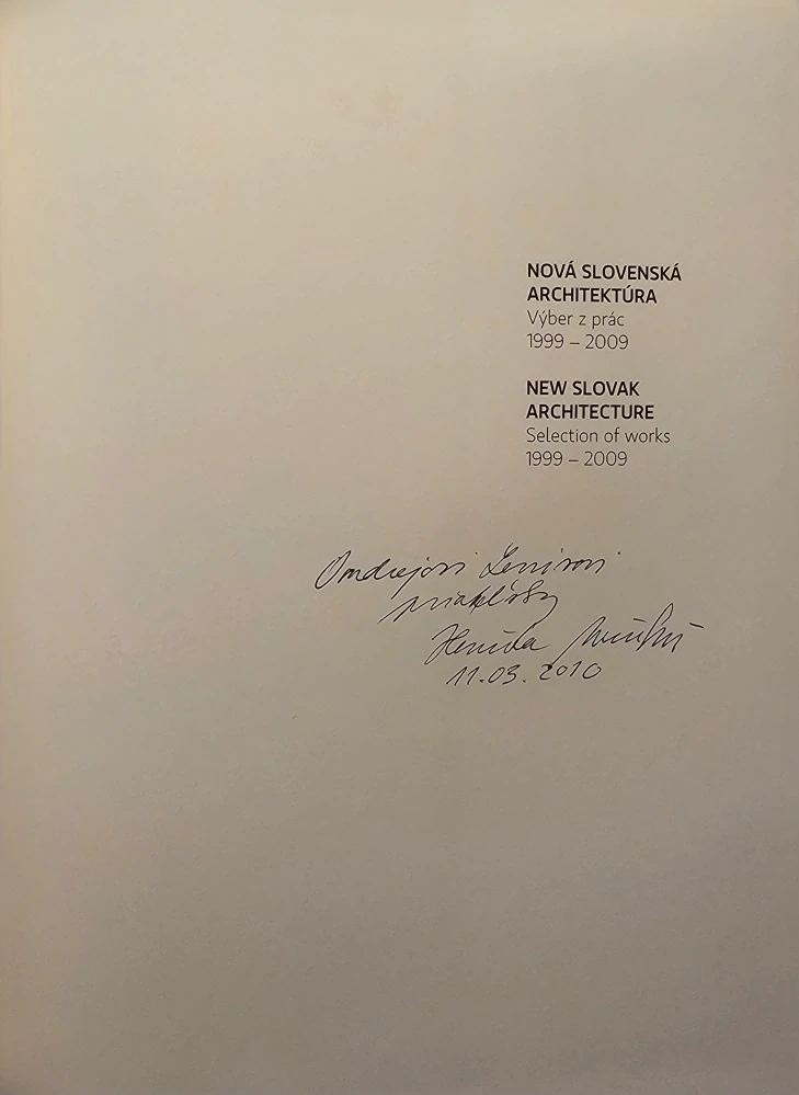 Nová slovenská architektúra /s podpisom