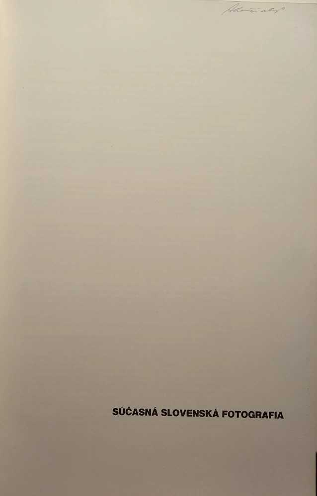 Súčasná slovenská fotografia /s podpisom