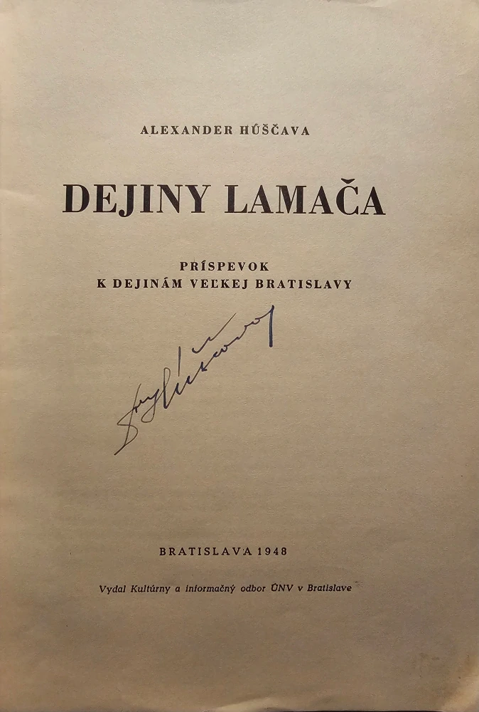 Dejiny Lamača /s podpisom