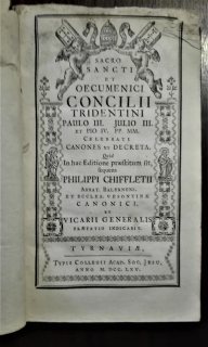 Sacrosancti et Oecumenici Concilii Tridentini...(celý názov v popise knihy)