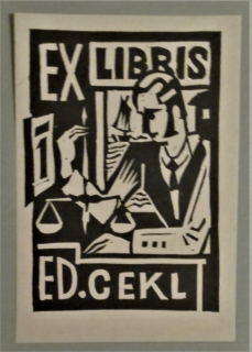 Ex libris Ed. Cekl (Ľudo Fulla)