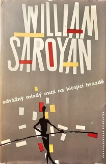 Odvážný mladý muž na létající hrazdě