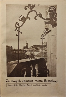 Zo starých zápisníc mesta Bratislavy