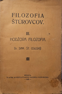 Hodžova filozofia /Filozofia štúrovcov III./