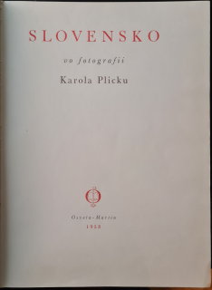 Slovensko vo fotografii Karola Plicku (IV. povojnové vydanie)